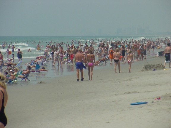 One crowded beach